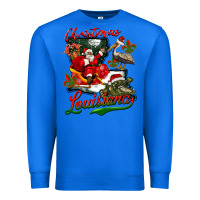 True Royal louisiana christmas with  afro santa Premium Sweatshirt - BarkalooDesign