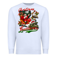 White louisiana christmas with  afro santa Premium Sweatshirt - BarkalooDesign