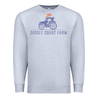 Heather Grey diddly farm for men and women Premium Sweatshirt - DesignPulse