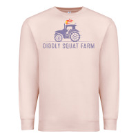 Pale Pink diddly farm for men and women Premium Sweatshirt - DesignPulse