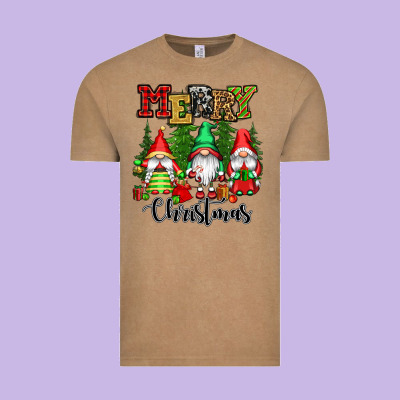 Merry Christmas Gnomes Vintage Tee Designed By Cowgirlartshop