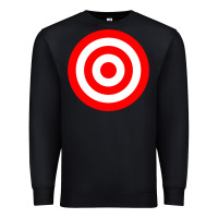 Black bullseye target red & white rings target Premium Sweatshirt - DesignPulse