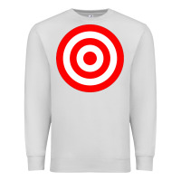 Dove Grey bullseye target red & white rings target Premium Sweatshirt - DesignPulse