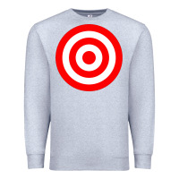 Heather Grey bullseye target red & white rings target Premium Sweatshirt - DesignPulse