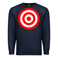 Navy bullseye target red & white rings target Premium Sweatshirt - DesignPulse