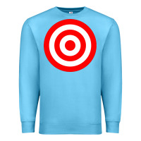 Ocean Blue bullseye target red & white rings target Premium Sweatshirt - DesignPulse