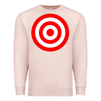 Pale Pink bullseye target red & white rings target Premium Sweatshirt - DesignPulse