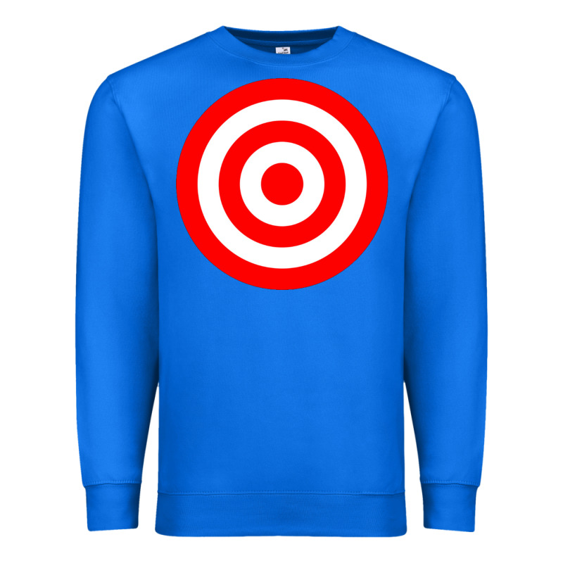 Bullseye Target Red & White Rings Target Premium Sweatshirt by DesignPulse | Teevron