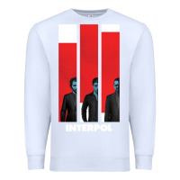 White INTERPOL BAN Premium Sweatshirt - DesignPulse