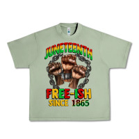 Oil Green juneteenth free ish since 1865 Urban Heavy Tee - CowGirlArtShop