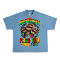 Pebble Blue juneteenth free ish since 1865 Urban Heavy Tee - CowGirlArtShop