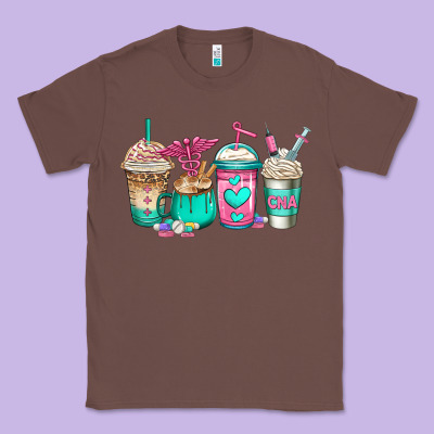 Cna Nurse Coffee Cups Classic Tee Designed By Jasminsmagicworld
