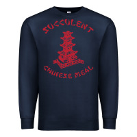 Navy SUCCULENT CHINESE MEAL CHINESE TAKE OUT TAKE AWAY Premium Sweatshirt - DesignPulse