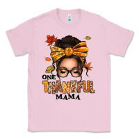 Bubblegum Pink one thankful mama afro messy bun Classic Tee - texasbilliewilder