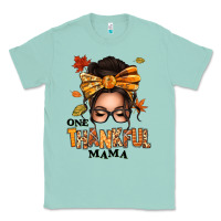 Seafoam one thankful mama afro messy bun Classic Tee - texasbilliewilder