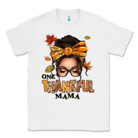 White one thankful mama afro messy bun Classic Tee - texasbilliewilder