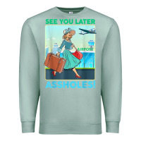 Seafoam see you later assholes t shirt Premium Sweatshirt - DesignPulse