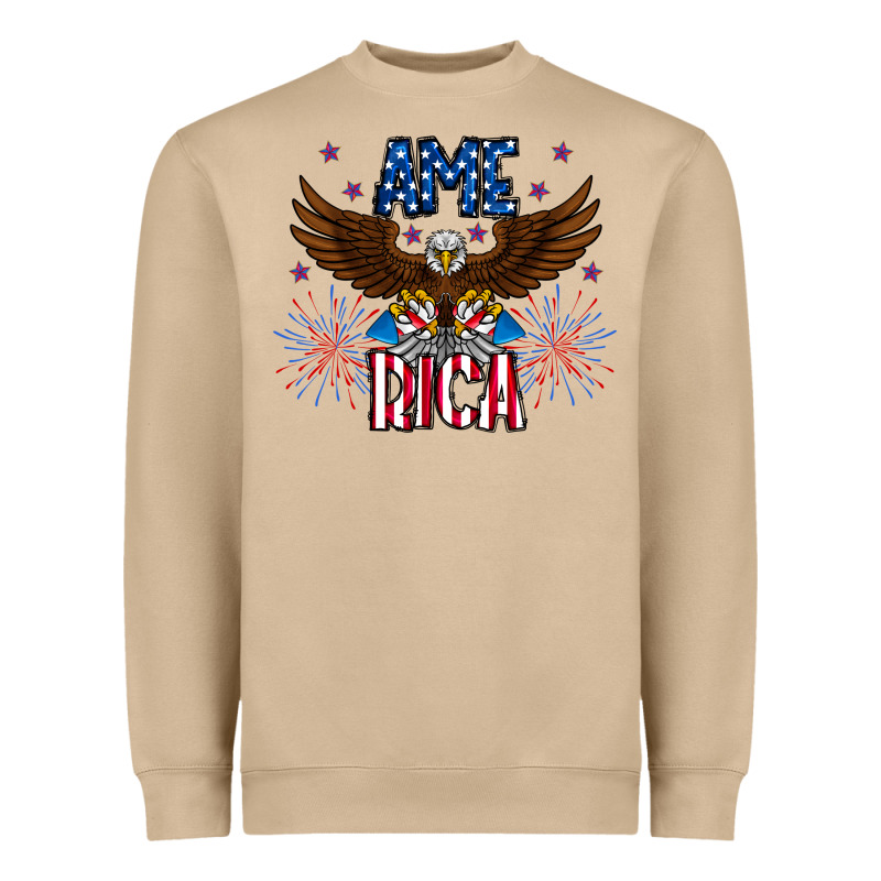 America Eagle Heavyweight Sweatshirt by CowhideDigitalArt | Teevron