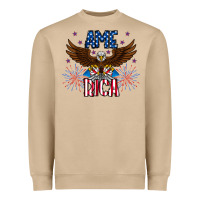 Mushroom America eagle Heavyweight Sweatshirt - CowhideDigitalArt