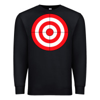 Black bulls eye target lazy diy halloween costume darts shooting t shirt Premium Sweatshirt - DesignPulse