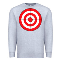 Heather Grey bulls eye target lazy diy halloween costume darts shooting t shirt Premium Sweatshirt - DesignPulse
