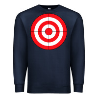Navy bulls eye target lazy diy halloween costume darts shooting t shirt Premium Sweatshirt - DesignPulse
