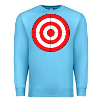 Ocean Blue bulls eye target lazy diy halloween costume darts shooting t shirt Premium Sweatshirt - DesignPulse
