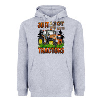 Heather Grey just a boy who loves tractors Heavyweight Hoodie - BarkalooDesign
