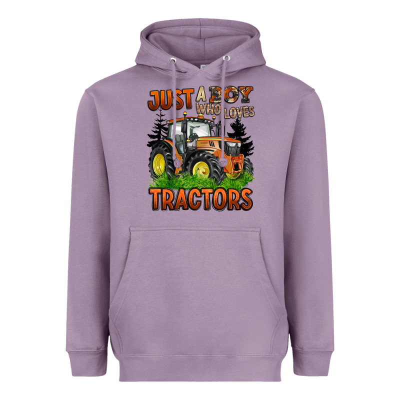 Just A Boy Who Loves Tractors Heavyweight Hoodie by BarkalooDesign | Teevron
