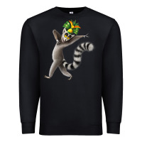 Black All Hail King Julien Premium Sweatshirt - DesignPulse