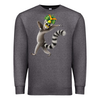 Charcoal Heather All Hail King Julien Premium Sweatshirt - DesignPulse