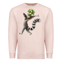 Pale Pink All Hail King Julien Premium Sweatshirt - DesignPulse