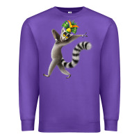 Purple All Hail King Julien Premium Sweatshirt - DesignPulse