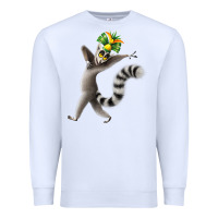 White All Hail King Julien Premium Sweatshirt - DesignPulse