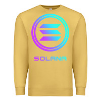 Antique Gold solana crypto sol coin blockchain decentralized application long sleev Premium Sweatshirt - DesignPulse