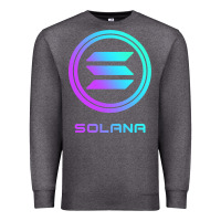 Charcoal Heather solana crypto sol coin blockchain decentralized application long sleev Premium Sweatshirt - DesignPulse