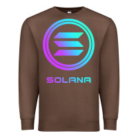 Chestnut solana crypto sol coin blockchain decentralized application long sleev Premium Sweatshirt - DesignPulse