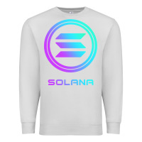 Dove Grey solana crypto sol coin blockchain decentralized application long sleev Premium Sweatshirt - DesignPulse