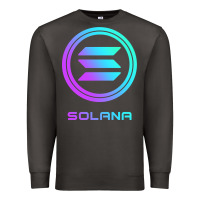 Smoke solana crypto sol coin blockchain decentralized application long sleev Premium Sweatshirt - DesignPulse