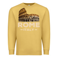 Antique Gold Cool Vintage Roma Italia Colosseum Souvenirs, Rome Italy Pullover Hood Premium Sweatshirt - DesignPulse