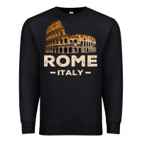 Black Cool Vintage Roma Italia Colosseum Souvenirs, Rome Italy Pullover Hood Premium Sweatshirt - DesignPulse