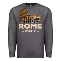 Charcoal Heather Cool Vintage Roma Italia Colosseum Souvenirs, Rome Italy Pullover Hood Premium Sweatshirt - DesignPulse