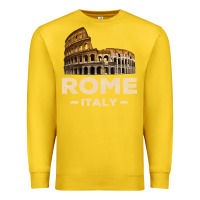 Lemon Cool Vintage Roma Italia Colosseum Souvenirs, Rome Italy Pullover Hood Premium Sweatshirt - DesignPulse