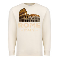 Sandshell Cool Vintage Roma Italia Colosseum Souvenirs, Rome Italy Pullover Hood Premium Sweatshirt - DesignPulse
