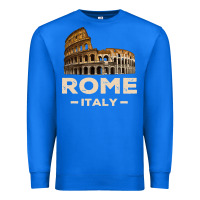 True Royal Cool Vintage Roma Italia Colosseum Souvenirs, Rome Italy Pullover Hood Premium Sweatshirt - DesignPulse