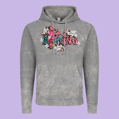 Strong Cancer Awareness 12 Inches 300 Dpi Vintage Hoodie Designed By Cowgirlartshop