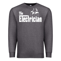 Charcoal Heather the electrician the godfather parody design hipste Premium Sweatshirt - PixelWave