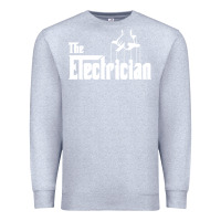 Heather Grey the electrician the godfather parody design hipste Premium Sweatshirt - PixelWave