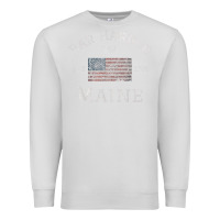 Dove Grey Bar Harbor Maine USA American Flag Established ME Vintage Premium Sweatshirt - PixelWave