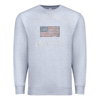 Heather Grey Bar Harbor Maine USA American Flag Established ME Vintage Premium Sweatshirt - PixelWave